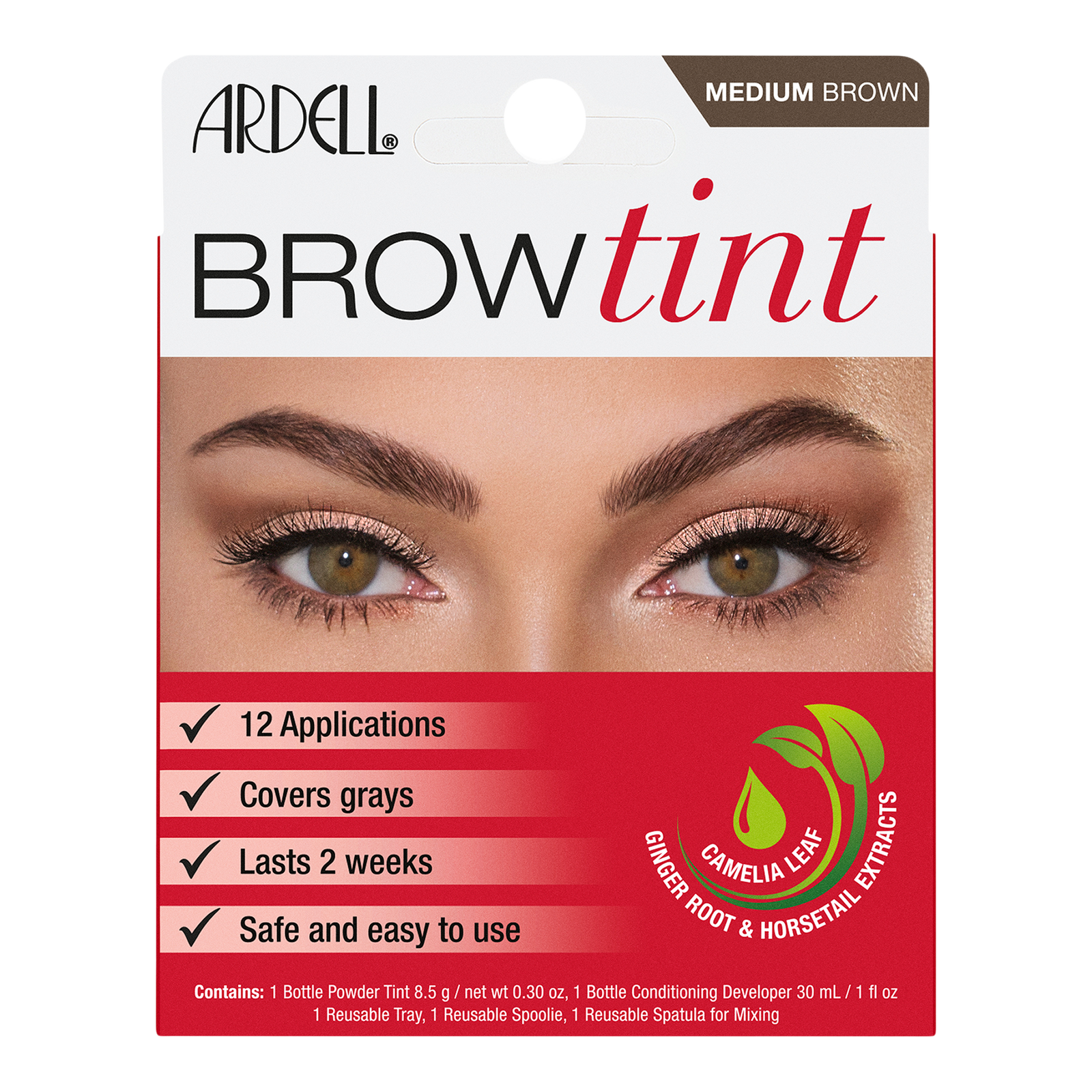 Brow Tint Kit, Semi-Permanent Brow Dye with Natural Extracts