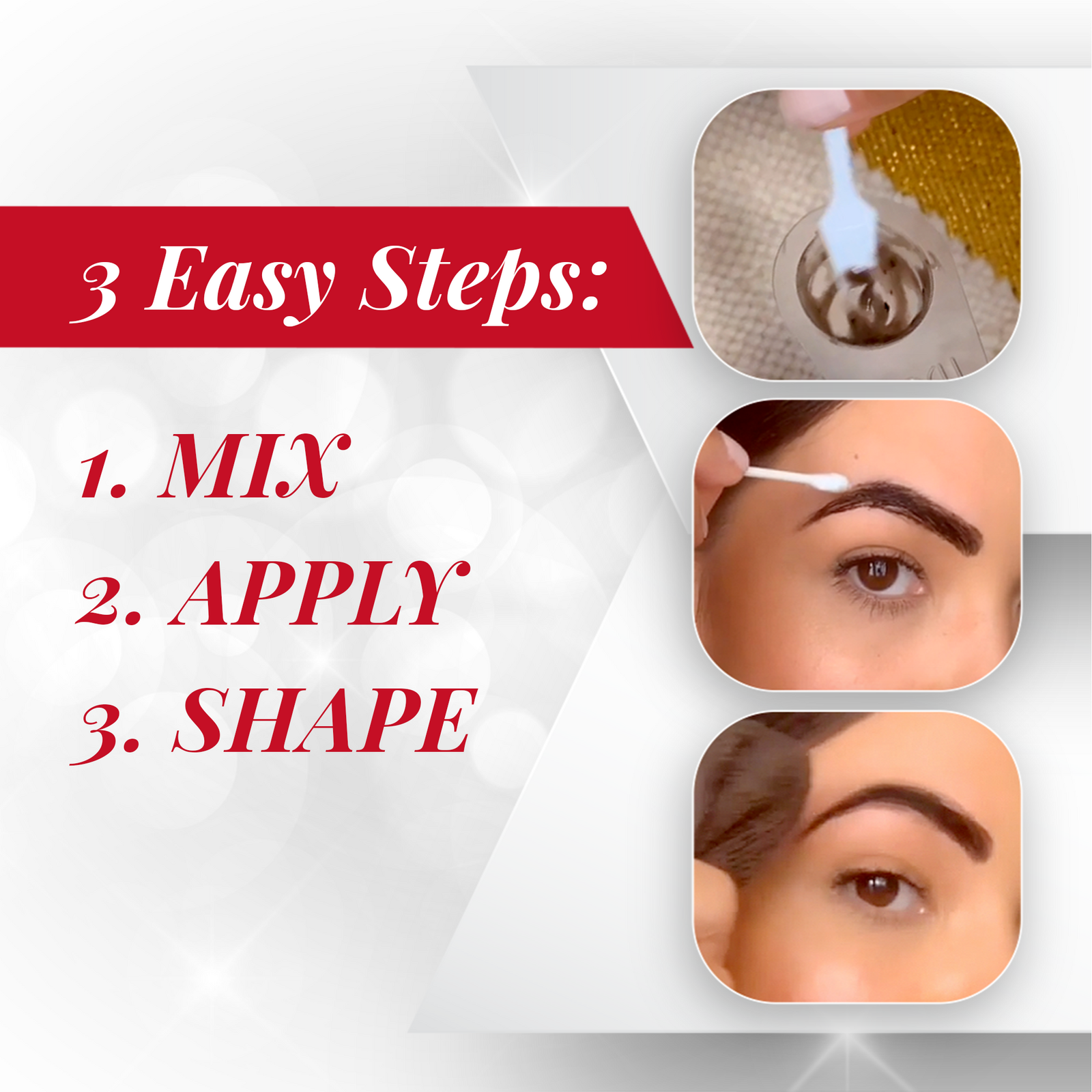 Brow Tint Kit, Semi-Permanent Brow Dye with Natural Extracts