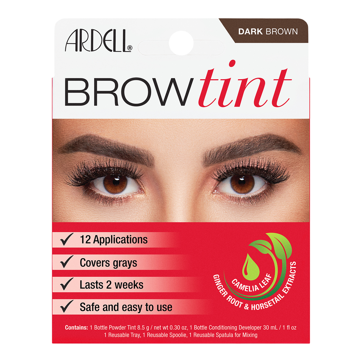 Brow Tint Kit, Semi-Permanent Brow Dye with Natural Extracts