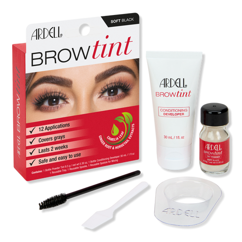 Ardell - Soft Black Brow Tint Full Coverage Dye Kit 