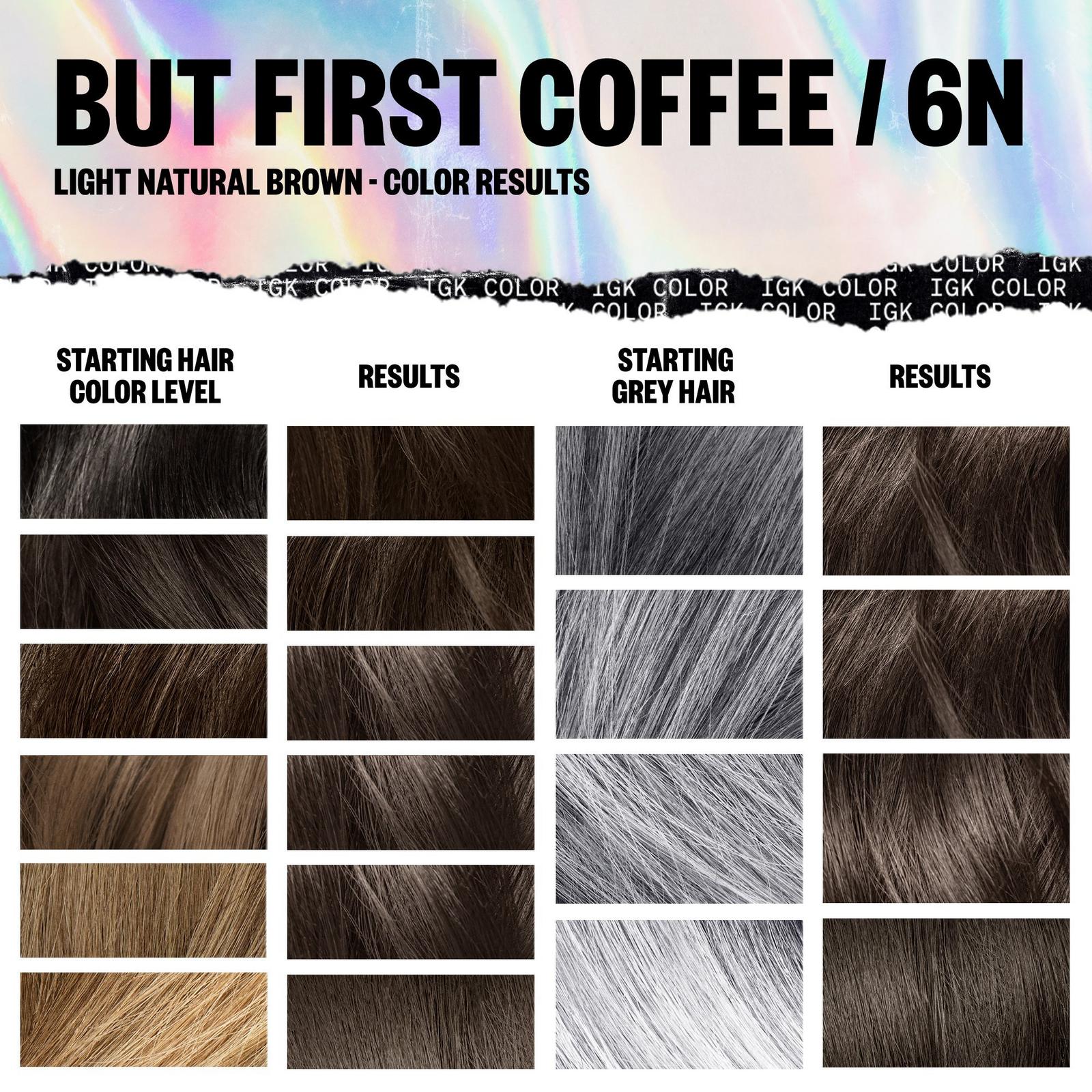IGK Permanent Color Kit 6N But First Coffee IGK Permanent Color Kit 6N But First Coffee