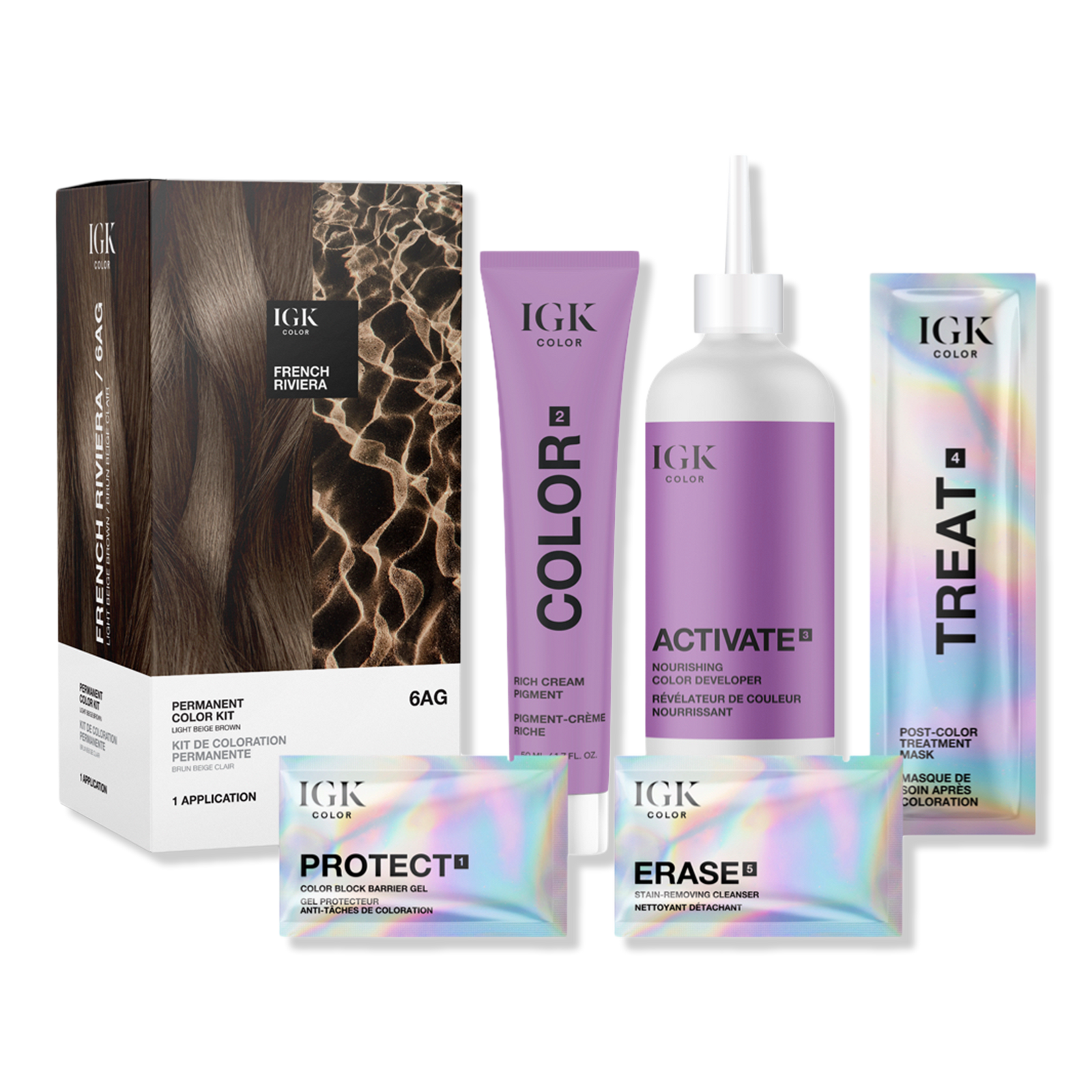 IGK Permanent Color Kit 6AG French Riviera