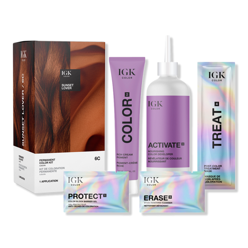 ラテール Oil in Hair Color Treatment 6本セット IGK - 6C Sunset Lover Permanent Color Kit | Ulta Beauty