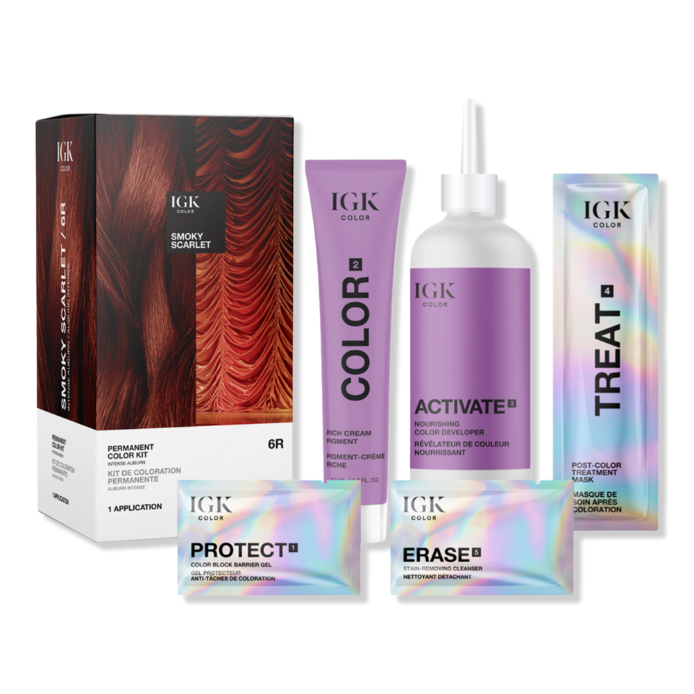 Igk Permanent Color Kit - 6r Smoky Scarlet