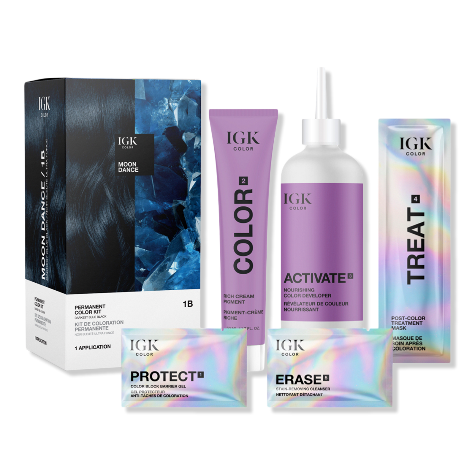 IGK Permanent Color Kit 1B Moon Dance