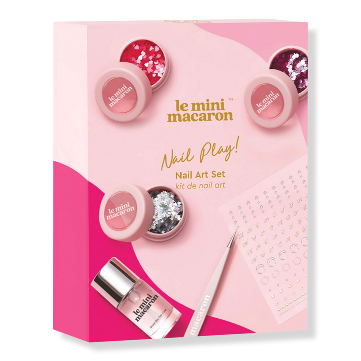 Le Mini Macaron Nail Play! DIY Nail Art Set with Tweezers & Top Coat #1