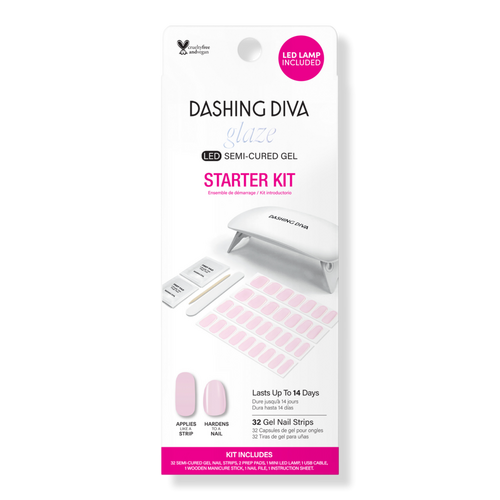 Dashing Diva GLAZE, Starter Kit, Semi-Cured Gel Nail Strips