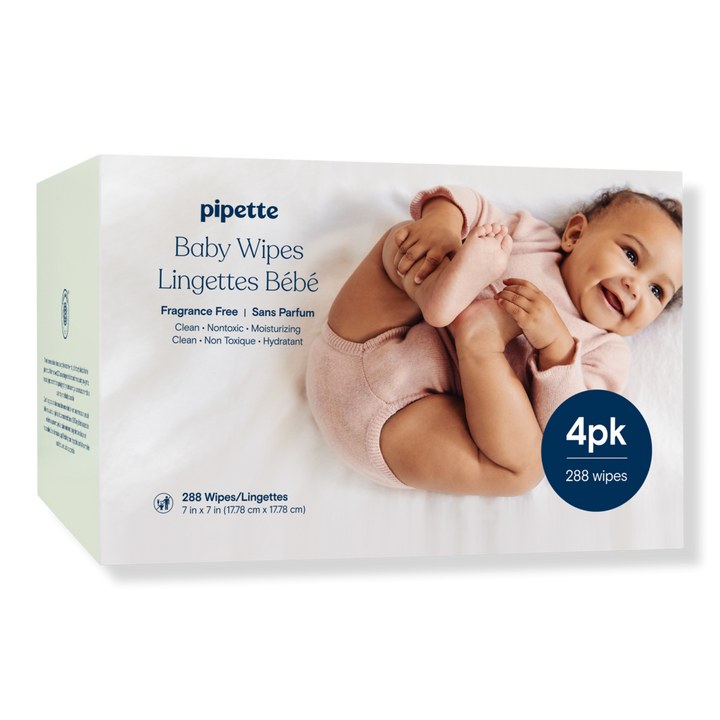 Pipette Fragrance-Free Baby Wipes 4-Pack #1