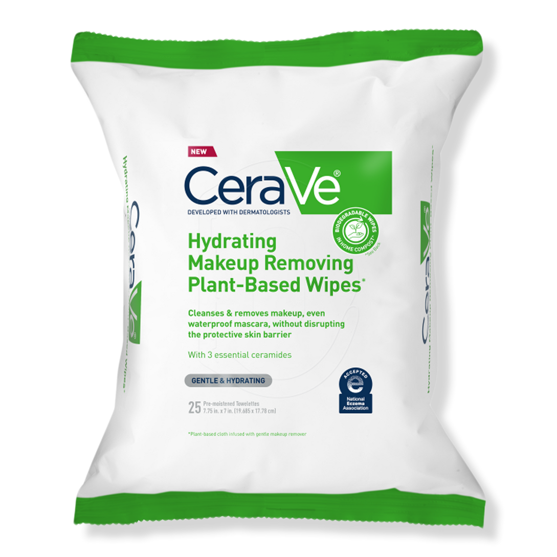 Plant-Based Hydrating Makeup Removing Face Wipes for All Skin Types -  CeraVe | Ulta Beauty