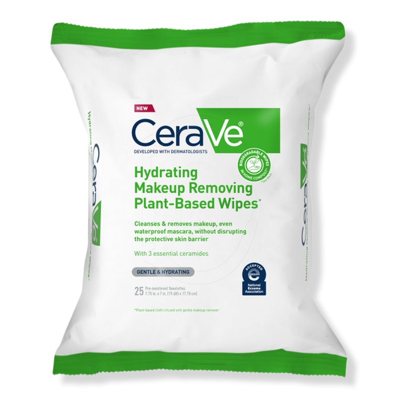 CeraVe - Hydrating Makeup Removing Plant-Based Wipes | Ulta Beauty
