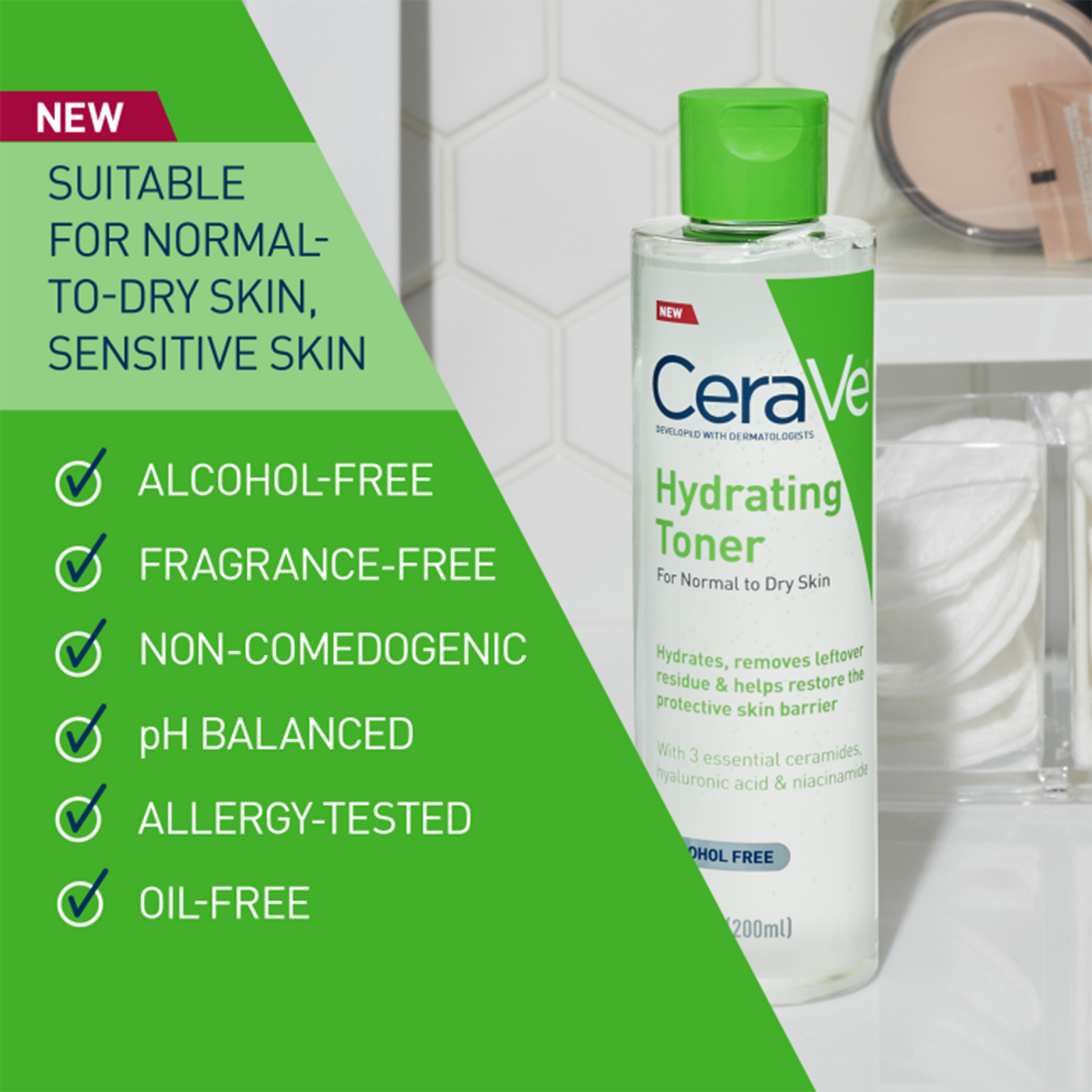 Alcohol-Free Hydrating Toner for Sensitive Dry Skin