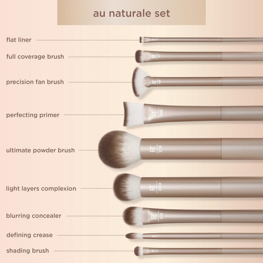 Au Naturale Face Glow Makeup Brush Kit - Real Techniques