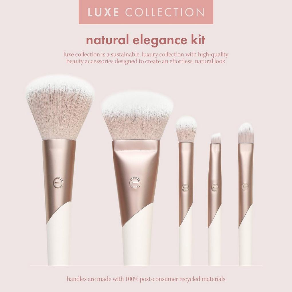 Heavenly Luxe 3-Piece Brush Set + Makeup Bag