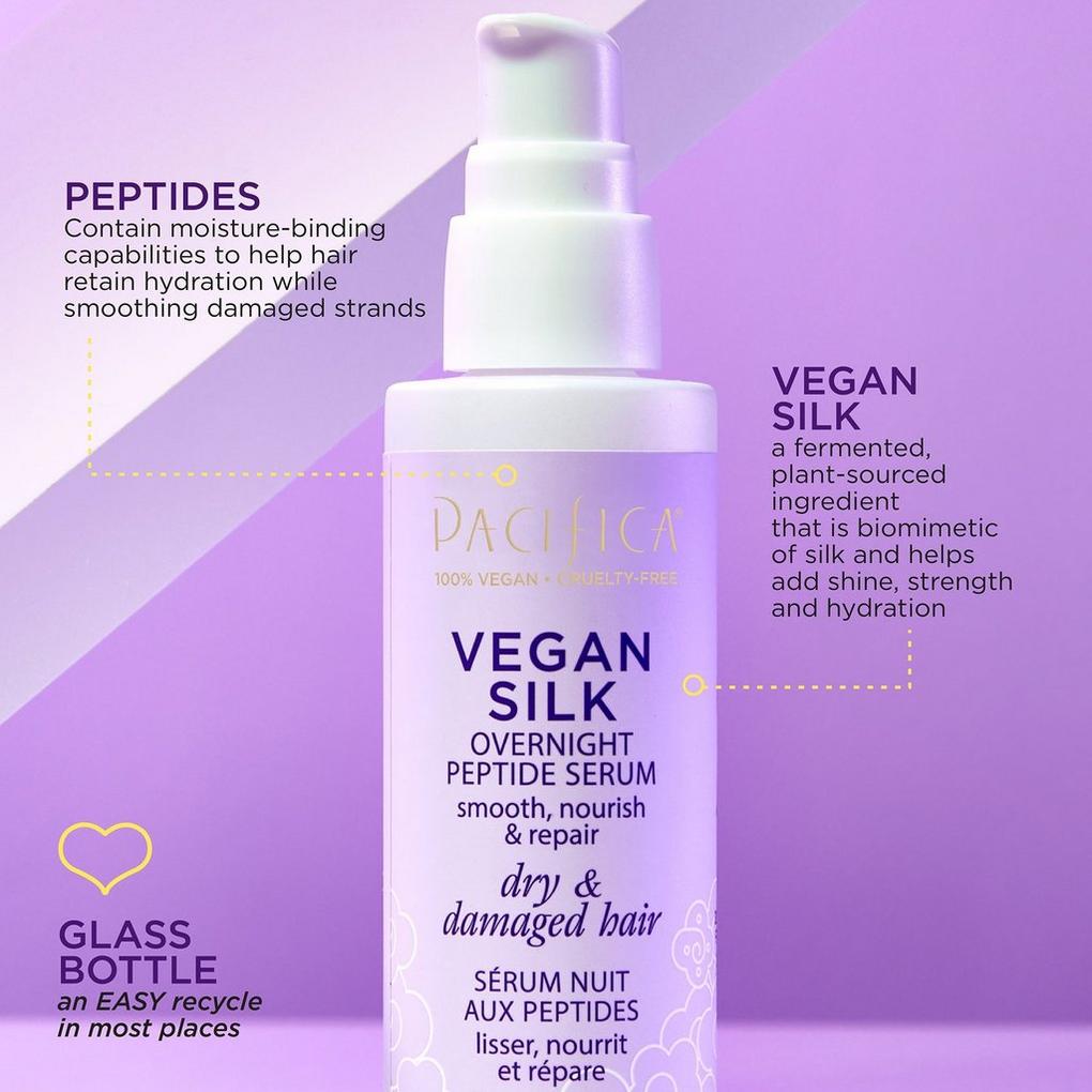Vegan Silk Overnight Peptide Hair Serum - Pacifica | Ulta Beauty