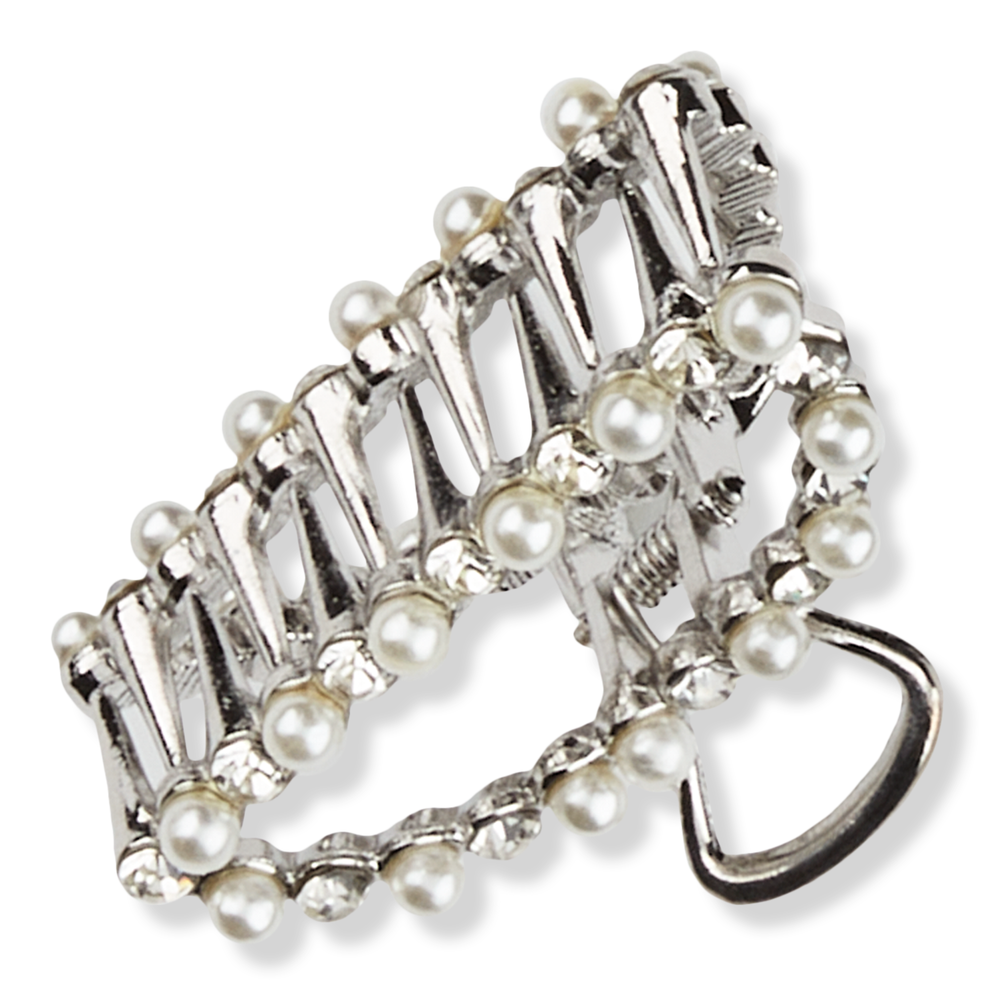 Scünci Elite Classic Silver-Finish Claw Hair Clip #1