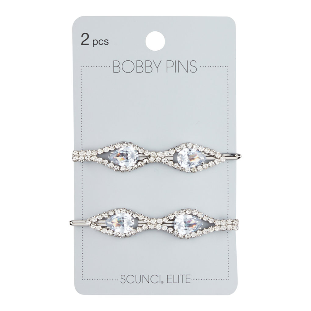 Scunci U Got This Bobby Pins, Cubic Zirconia - 2 bobby pins