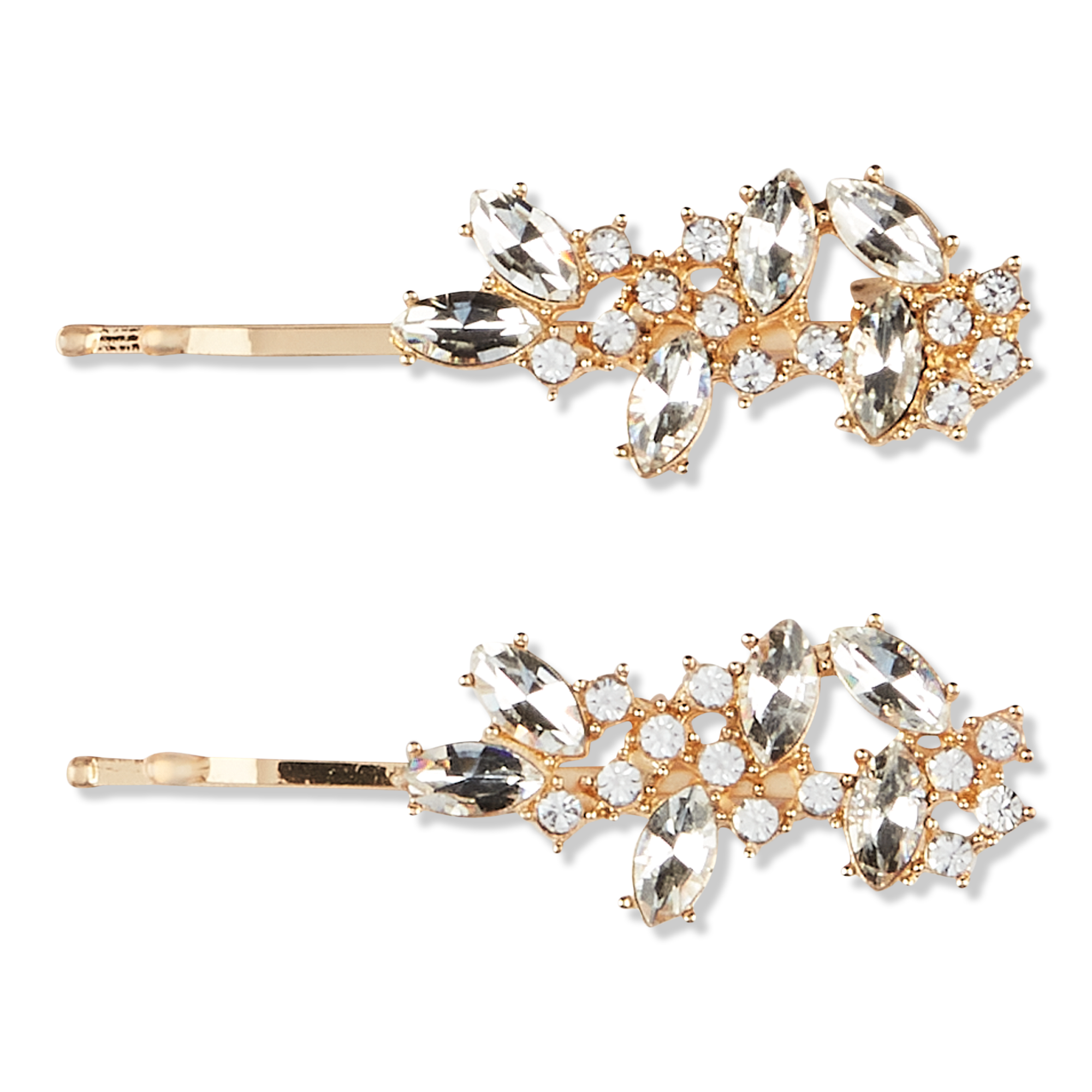 Scünci Elite Rhinestone Bobby Pins 2 Pieces Glam Gold 2 Pieces #1