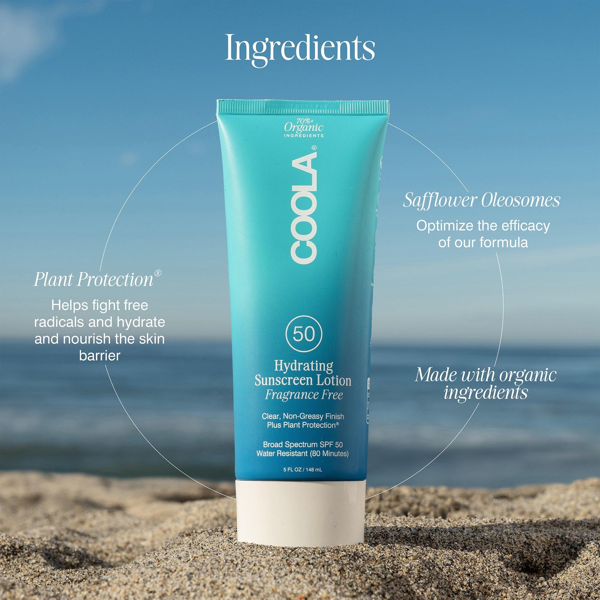Солнцезащитный лосьон для тела SPF 50 без отдушки COOLA Classic Body Organic — фото 4