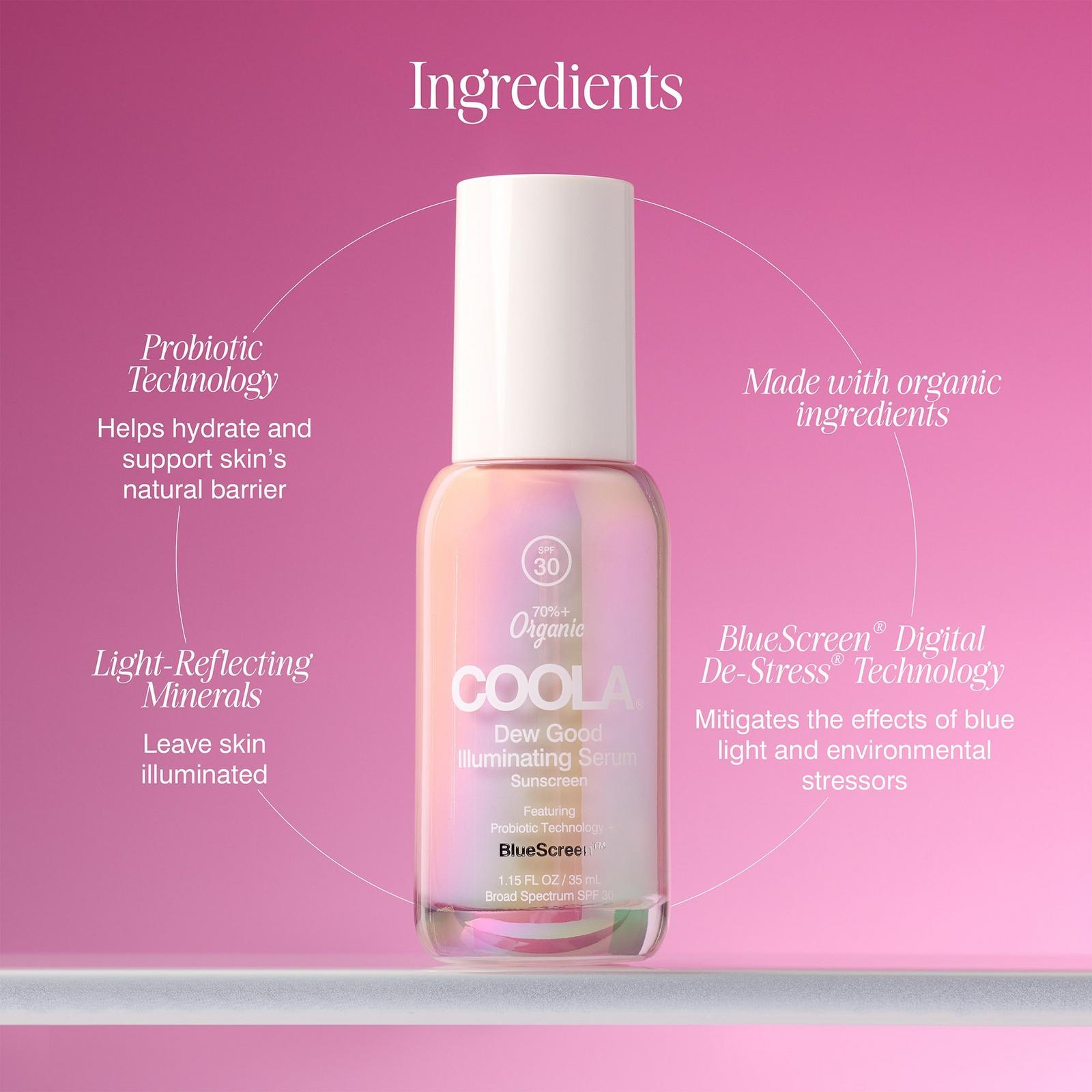 Dew Good Illuminating Serum Sunscreen with Probiotic Technology SPF 30