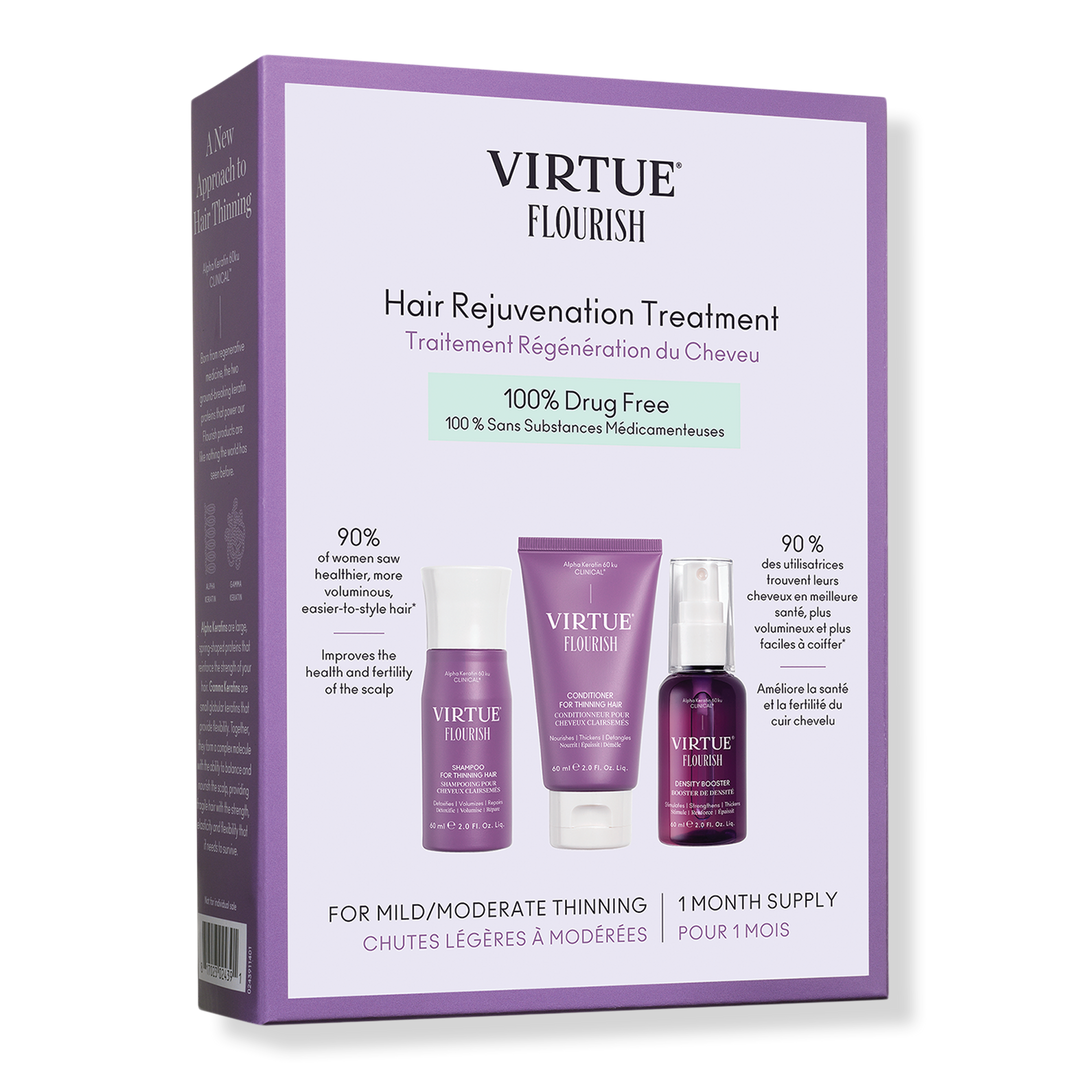 Virtue Flourish Drug-Free Hair Rejuvenation Treatment for Volume & Density 1 Month Kit #1