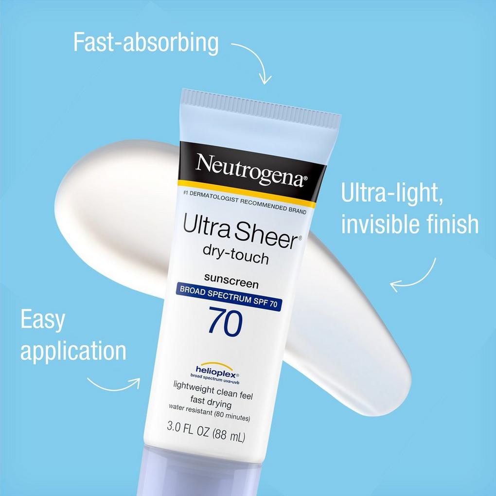forslag hulkende sorg Ultra Sheer Dry-Touch Sunscreen Lotion Broad Spectrum SPF 70 - Neutrogena |  Ulta Beauty