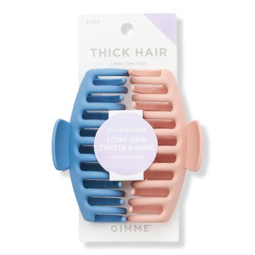 Thick Hair Blue & Pink Claw Clips