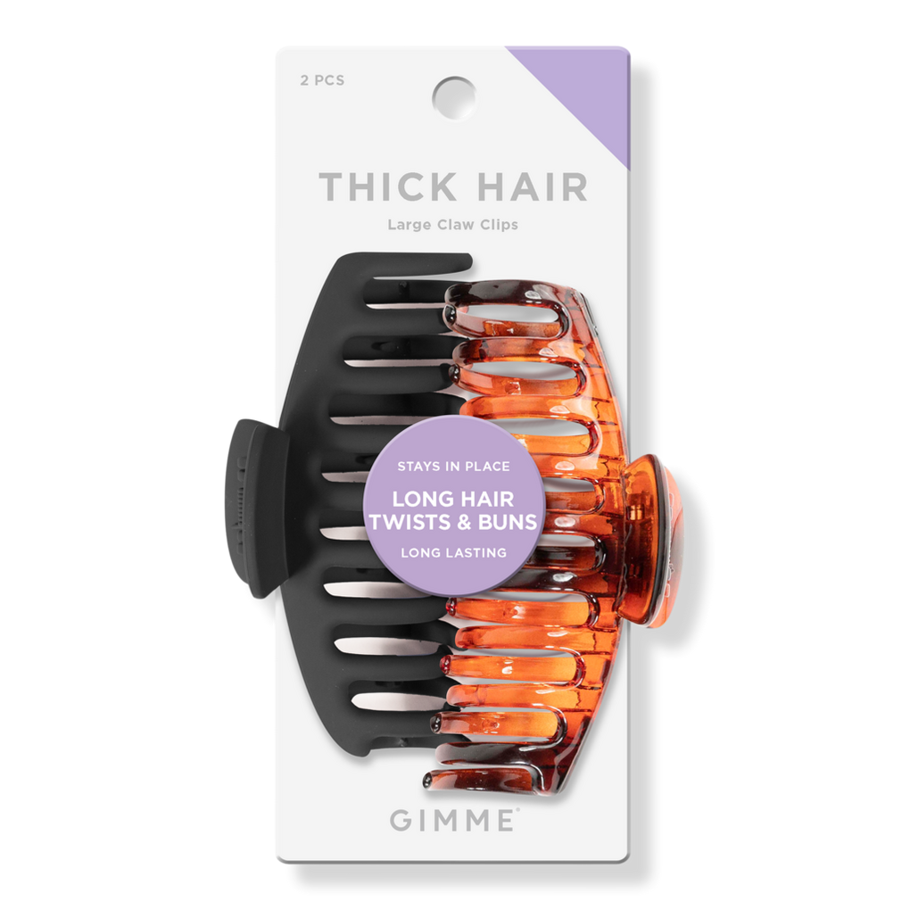 Thick Hair Black & Tortoise Large Claw Clips - GIMME beauty | Ulta
