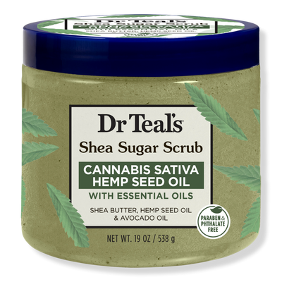 Dr Teal's Shea Sugar Scrub with Cannabis Sativa Hemp Seed Oil & Essential Oils