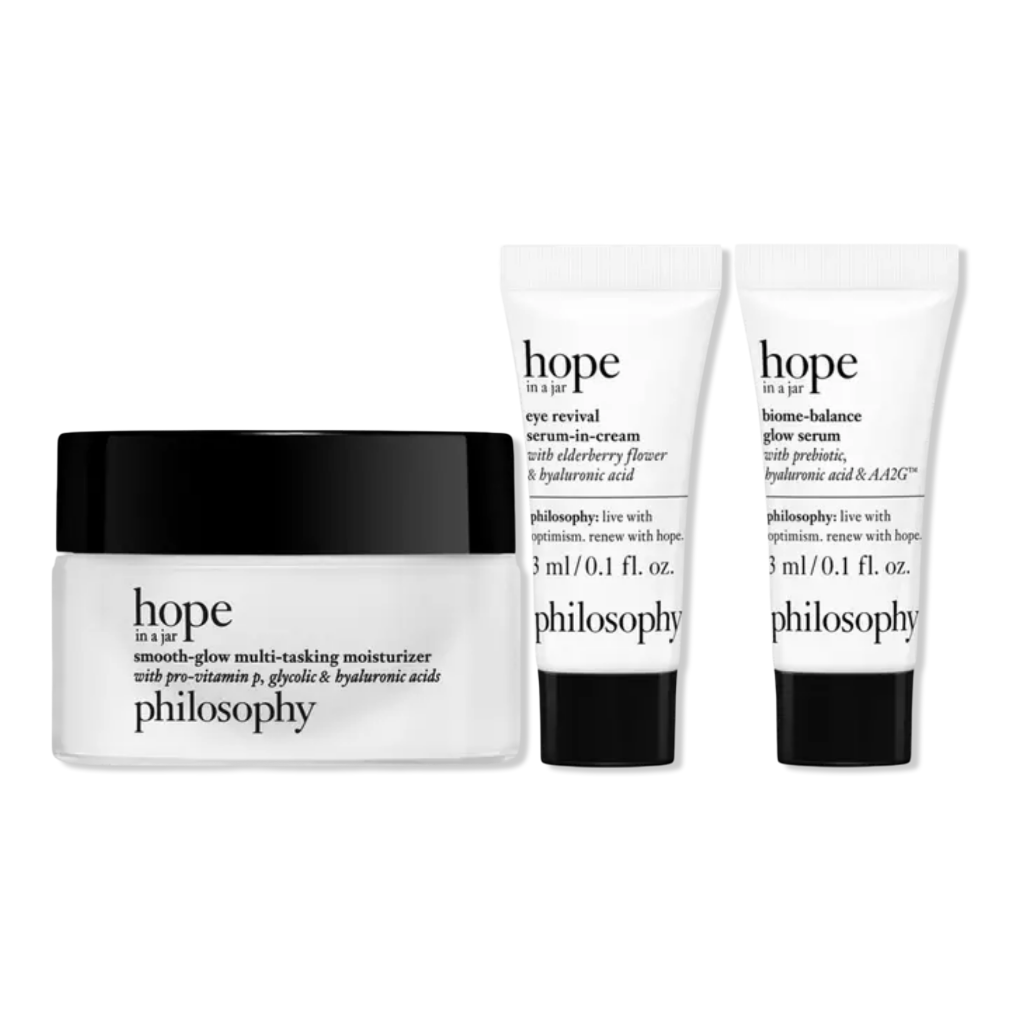 Philosophy Hope In A Jar Hydrate, Smooth & Glow Mini Set #1