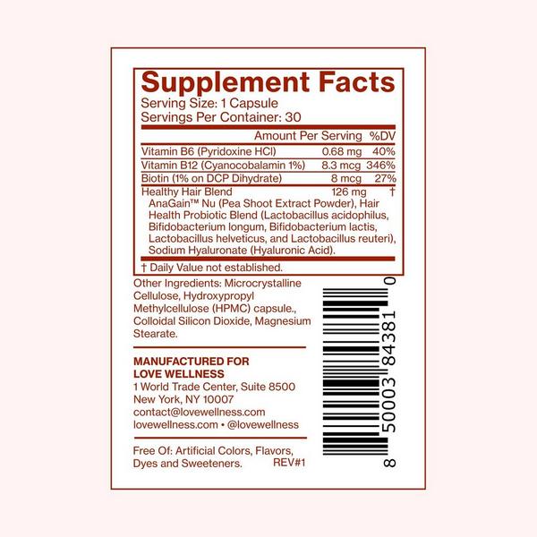 Love Wellness Healthy Hair Probiotics: Hair Growth Support #6
