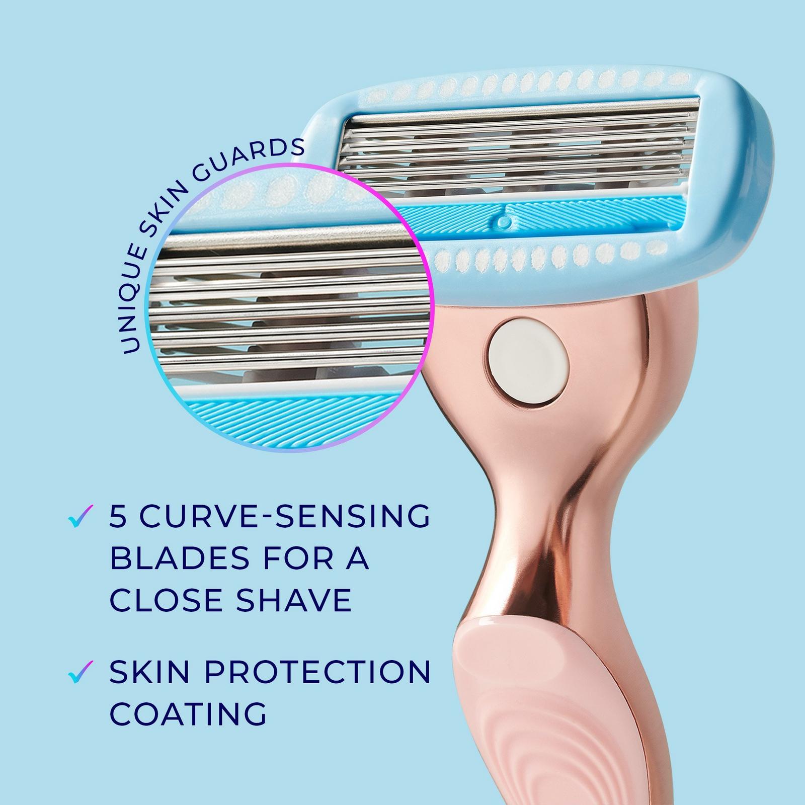 Hydro Silk Rose Gold Metal Handle Razor