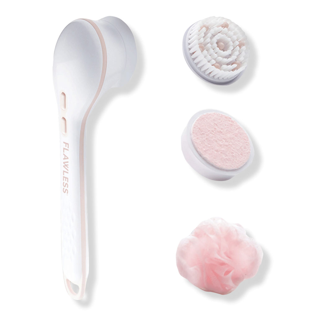 Flawless Cleanse Spa Spinning Body Brush and, Shower Wand