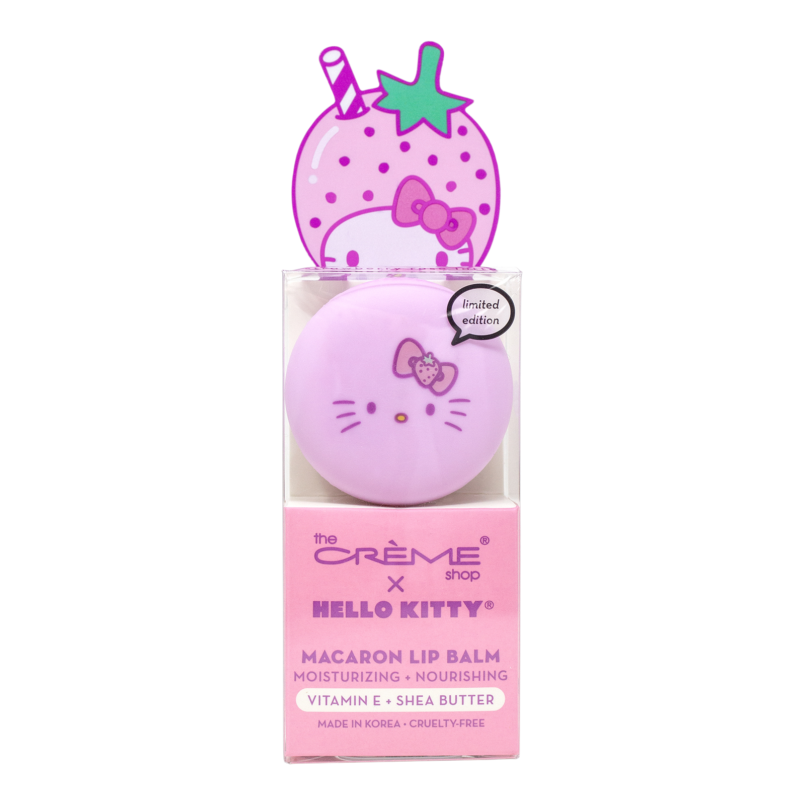 Hello Kitty Strawberry Rose Latte Macaron Lip Balm
