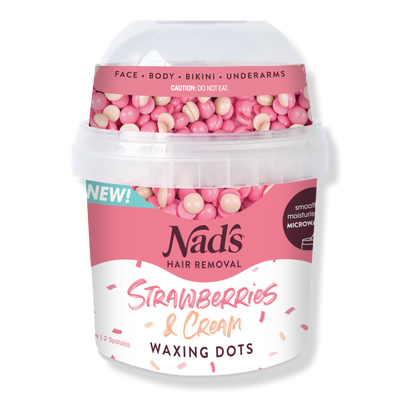 Nads Natural Strawberries & Cream Waxing Dots Hair Removal Wax Beads