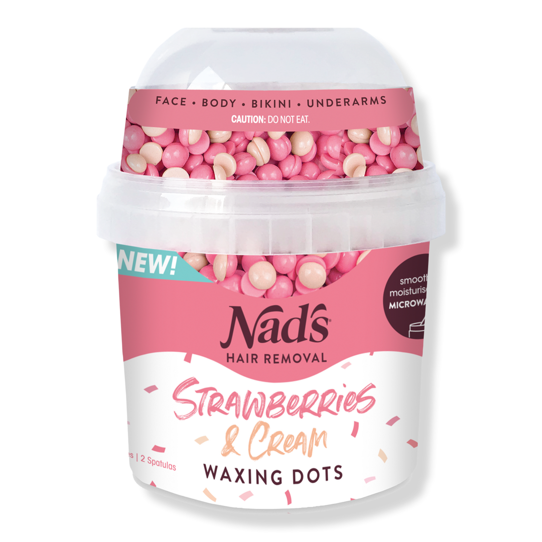 Nads Natural Strawberries & Cream Waxing Dots Hair Removal Wax Beads #1