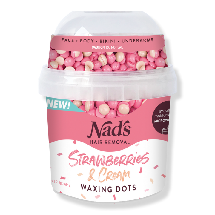 Nads Natural Strawberries & Cream Waxing Dots Hair Removal Wax Beads #1