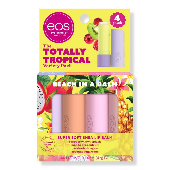 Super Soft Shea Lip Balm The Totally Tropical Variety Pack - Eos | Ulta  Beauty