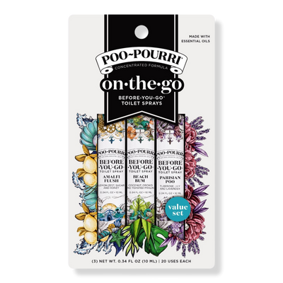 Poo~Pourri Wanderlust On-The-Go 3 Pack Before-You-Go Toilet Spray Travel Size Set