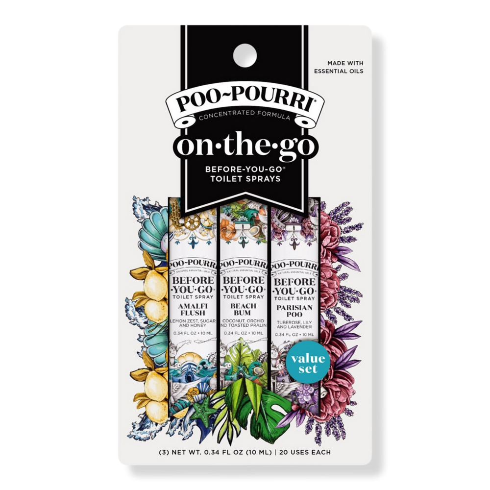 Poo~pourri Wanderlust On-the-go 3 Pack Before-you-go Toilet Spray Travel Size Set