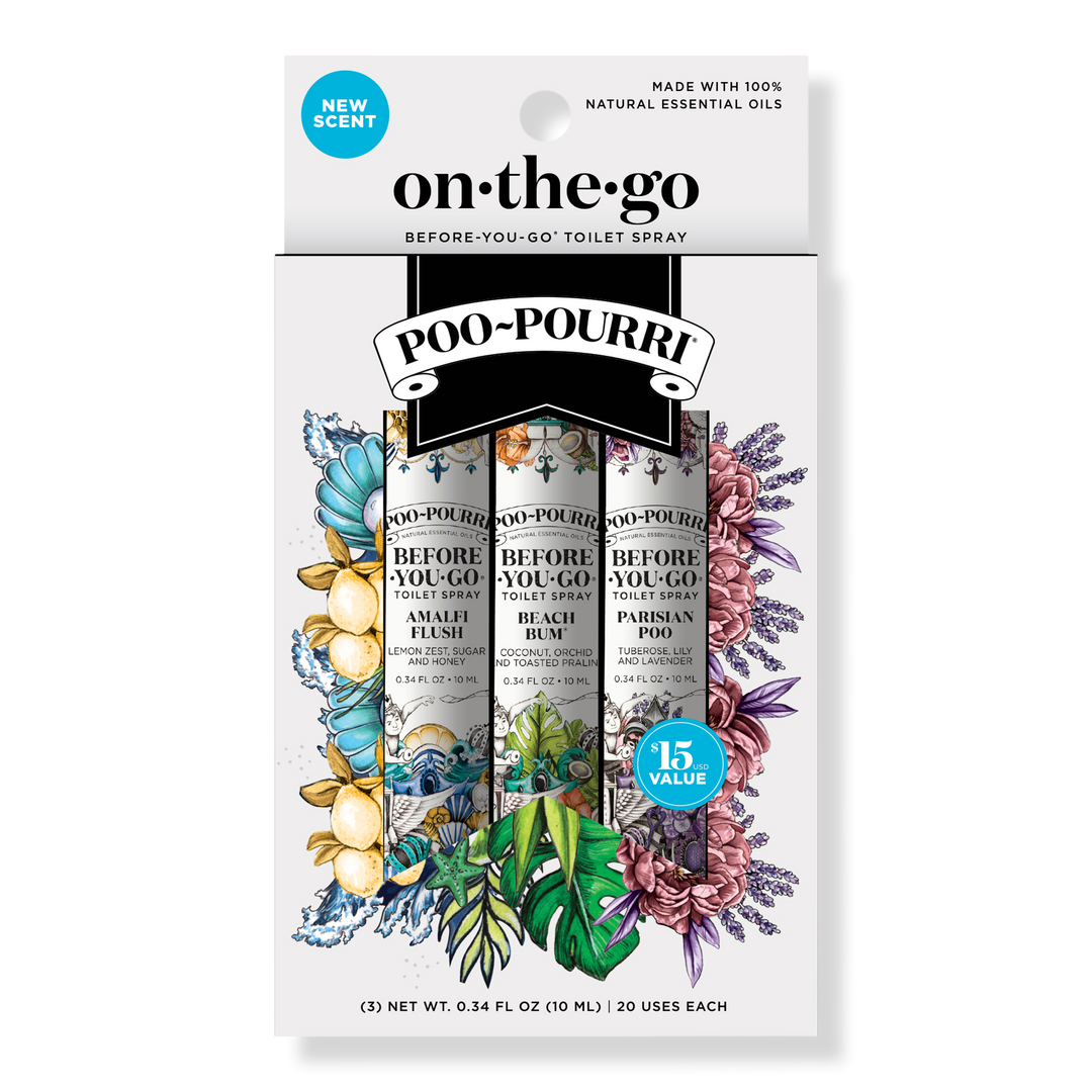 Poo~Pourri Wanderlust On-The-Go 3 Pack Before-You-Go Toilet Spray Travel Size Set #1