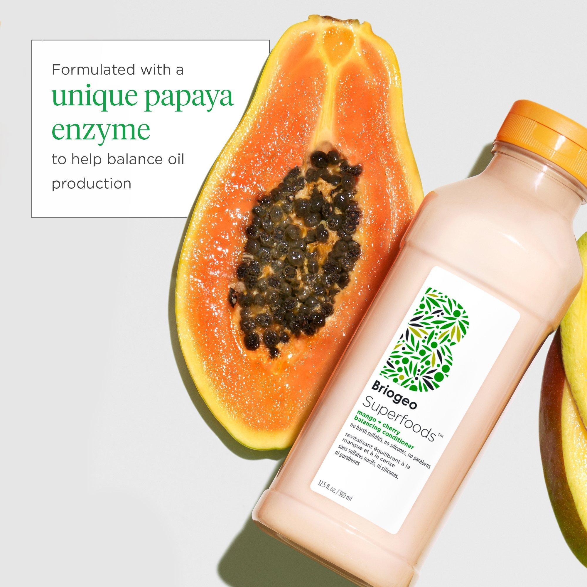 Кондиционер для баланса жирности с манго и вишней Briogeo Superfoods — фото 3