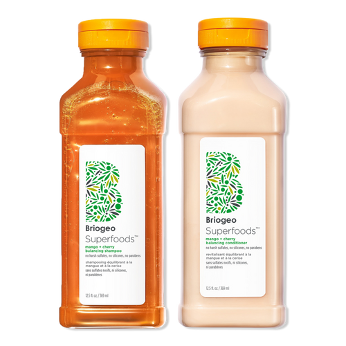 Briogeo Superfoods Mango + Cherry Balancing Shampoo + Conditioner Duo
