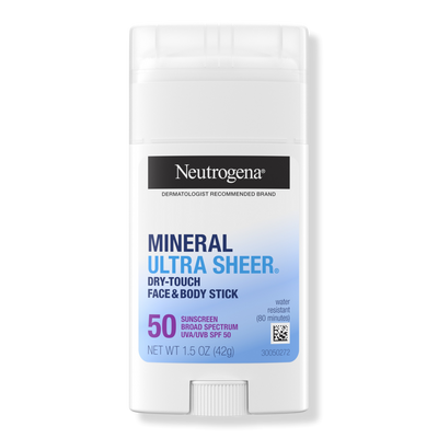 Neutrogena Ultra Sheer SPF 50 Zinc Mineral Sunscreen Stick