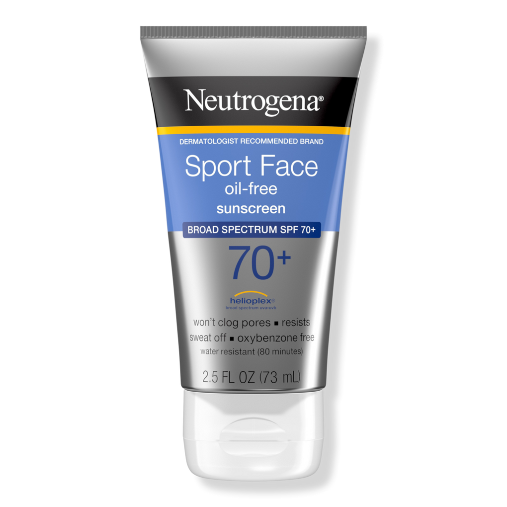 Neutrogena Sport Face Oil-Free Lotion Sunscreen Broad Spectrum SPF 70+, 2.5 Fl. Oz