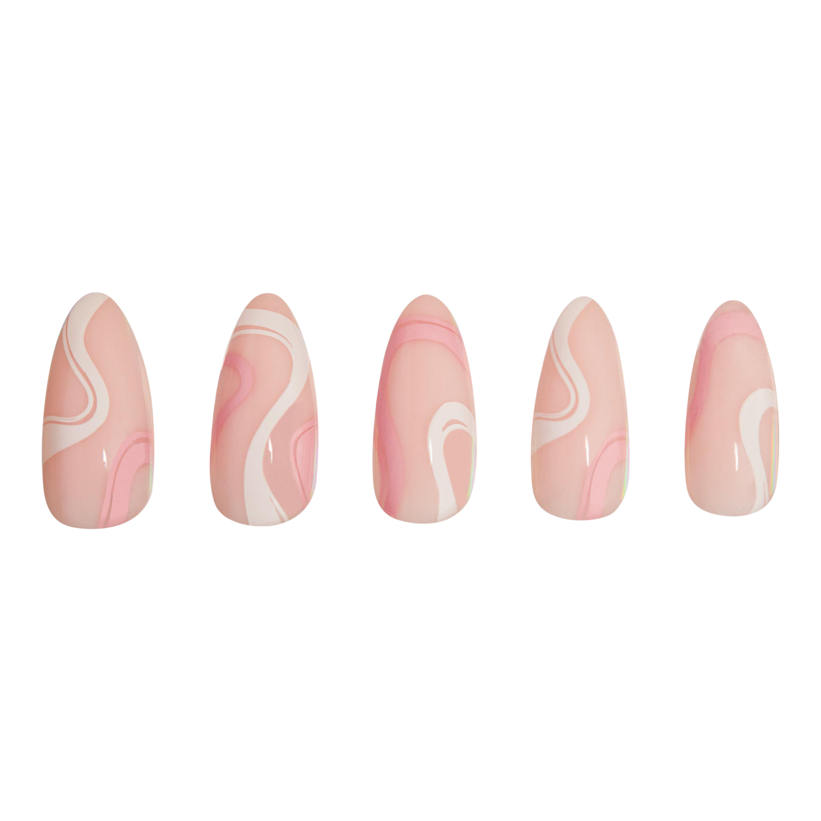 Pink Swirl Press-On Nails