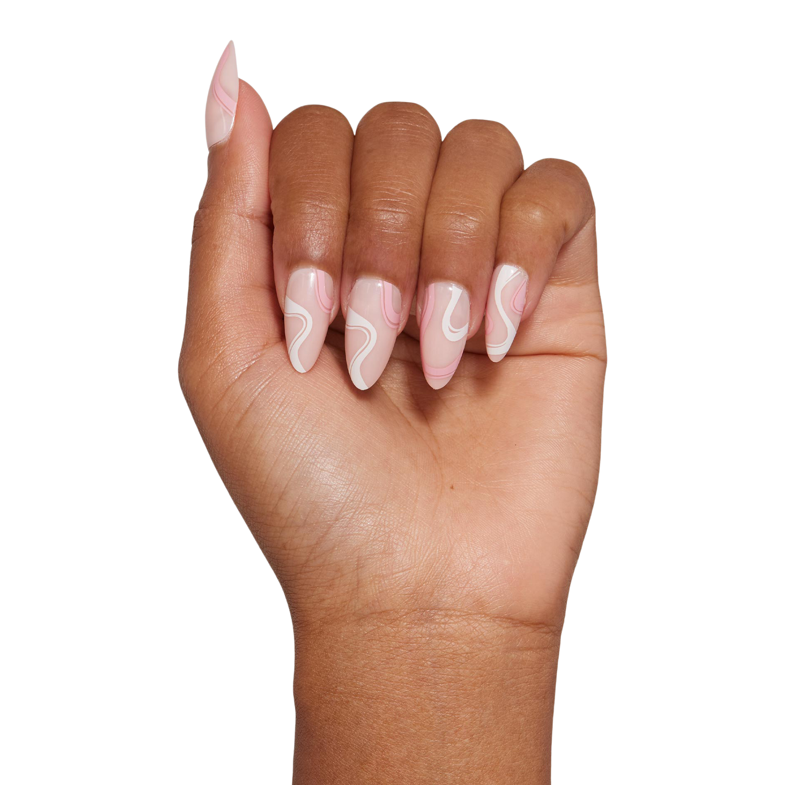 Pink Swirl Press-On Nails
