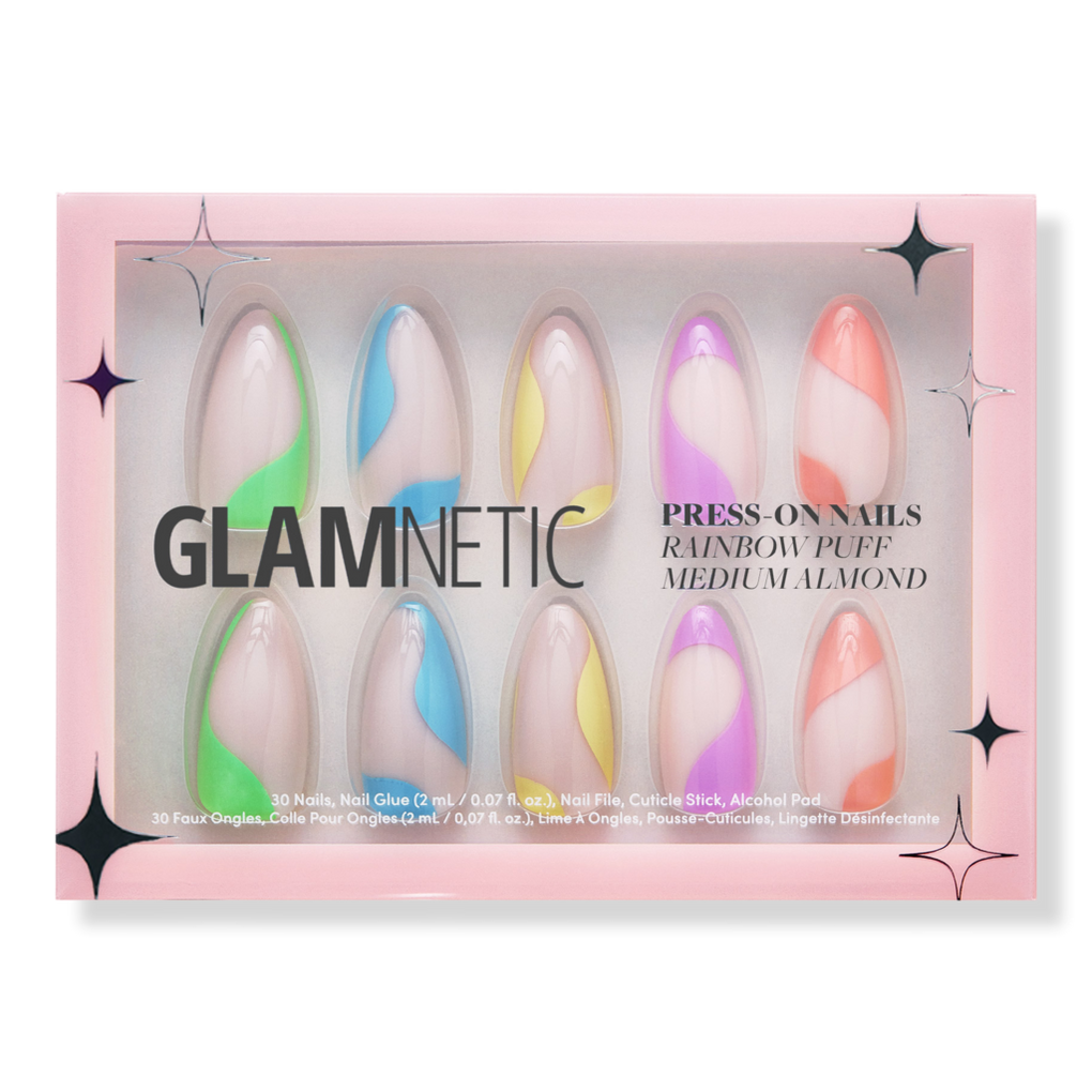 Rainbow Puff Press-On Nails - Glamnetic