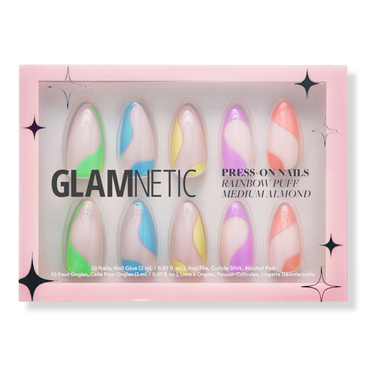 Glamnetic Rainbow Puff Press-On Nails #1