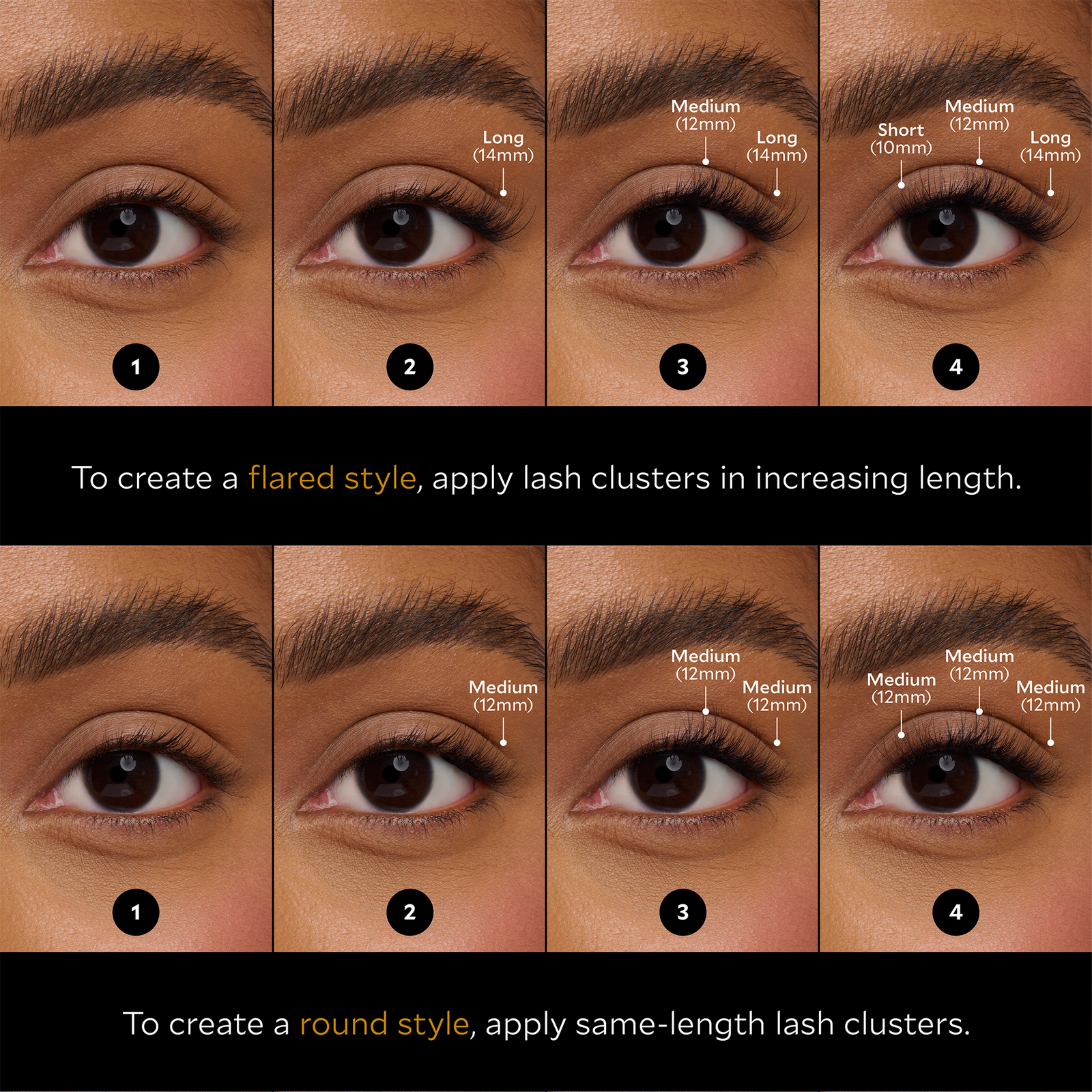 Velour-Xtension Hybrid Lash Extension Cluster Refills