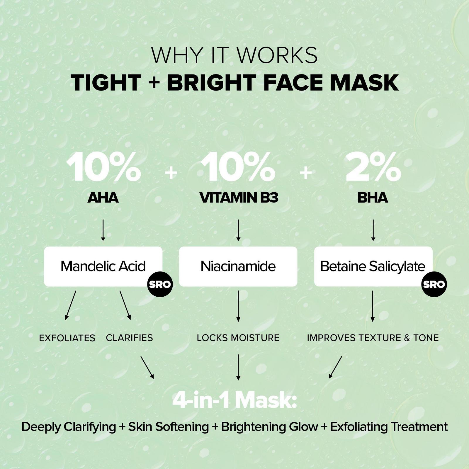 NUDESKIN Tight + Bright Face Mask